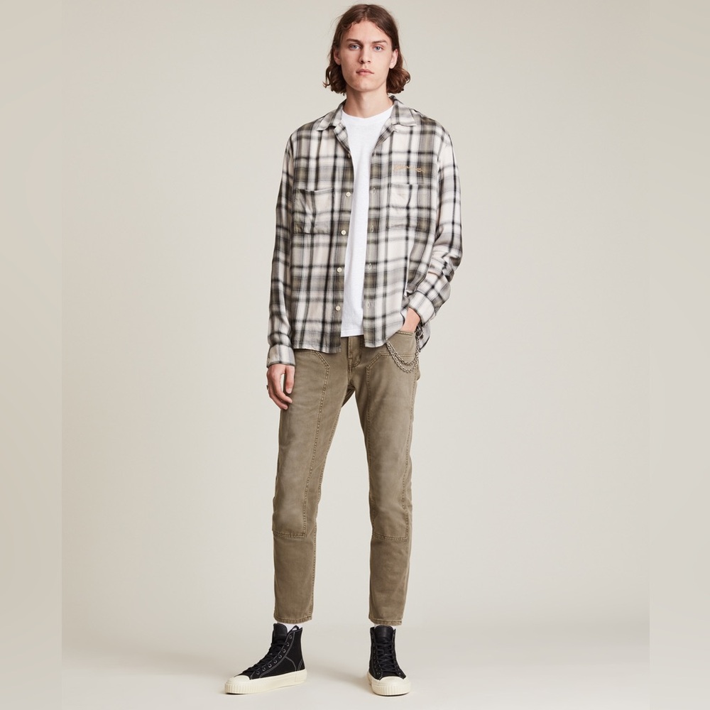 Allsaints Men’s Jack Carpenter Cropped Straight Jeans, 28W